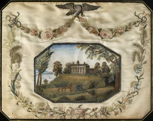 Mount Vernon in Virginia, der Sitz des verstorbenen Generalleutnants George Washington, ca. 1800-1805